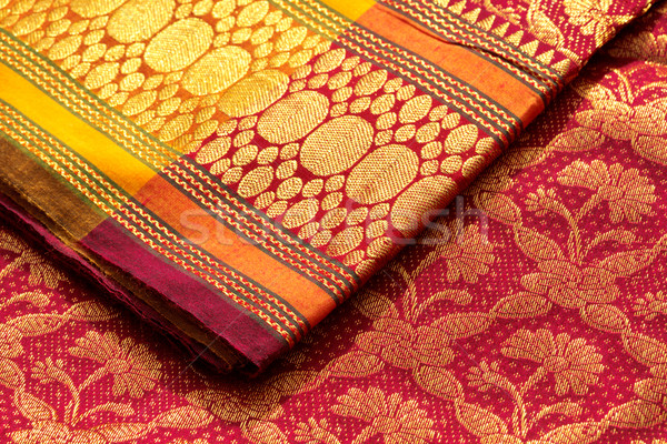 Foto d'archivio: Indian · seta · sfondo · colore · pattern
