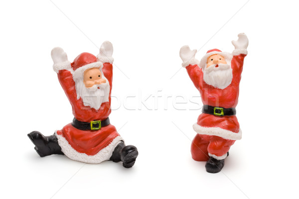 Santa Claus figurines isolated on white Stock photo © dmitry_rukhlenko