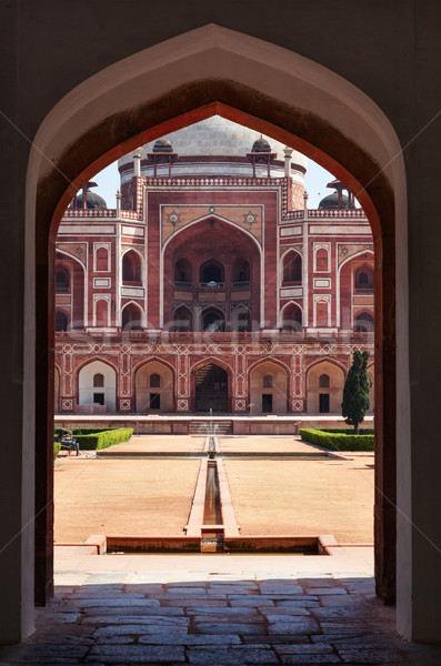 Sír Delhi India kilátás ív épület Stock fotó © dmitry_rukhlenko