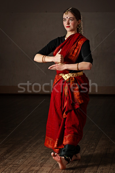 [[stock_photo]]: Danse · jeune · femme · danse · classique · traditionnel · indian