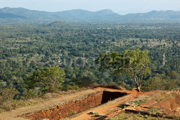 Ruínas topo rocha Sri Lanka Foto stock © dmitry_rukhlenko