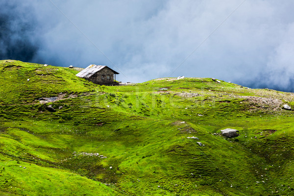 Higgadtság derűs magányos díszlet ház dombok Stock fotó © dmitry_rukhlenko
