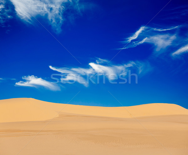 White sand dunes on sunrise, Mui Ne, Vietnam Stock photo © dmitry_rukhlenko