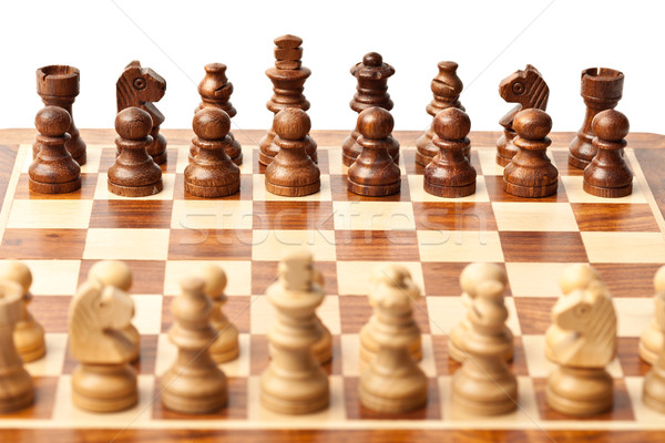 Stock photo: Chess - beginning of game