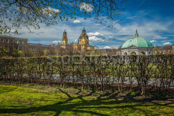 Pavilion in Hofgarten and Theatine Church. Munich, Germany Stock photo © dmitry_rukhlenko