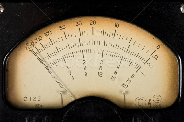 Vintage analog scale of a measurment device Stock photo © dmitry_rukhlenko