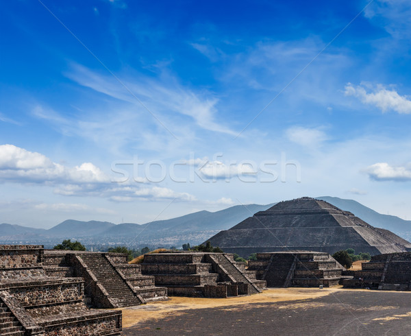 金字塔 旅行 墨西哥 古 金字塔 太陽 商業照片 © dmitry_rukhlenko