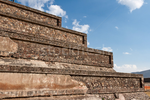 Foto stock: Pirâmides · ruínas · México · ver · pirâmide · lua