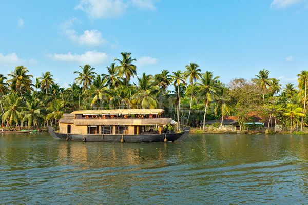 Indien Wasser Sonnenuntergang Palmen Reise Schiff Stock foto © dmitry_rukhlenko