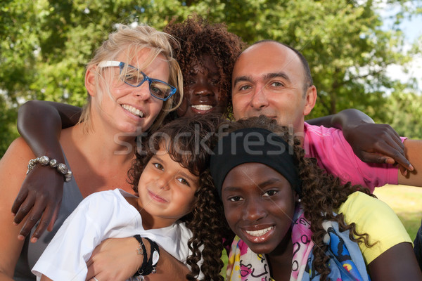 Familie fericit multicultural nice vară zi Imagine de stoc © DNF-Style