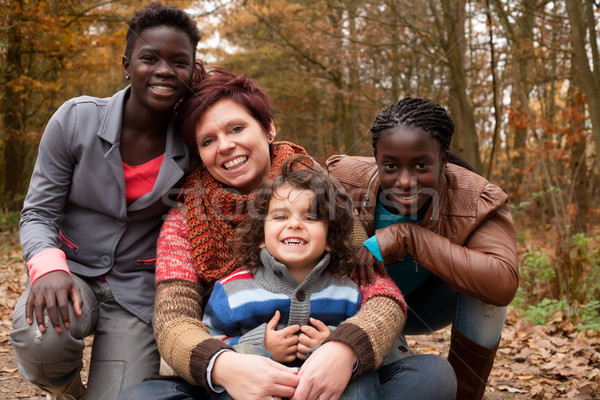Meu família feliz crianças floresta feliz natureza Foto stock © DNF-Style