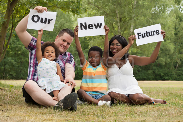 Neue Zukunft african Familie halten Stock foto © DNF-Style