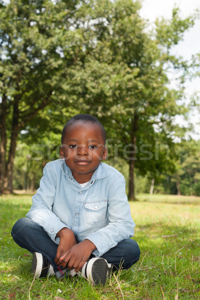 African ragazzo natura felice piccolo bambino Foto d'archivio © DNF-Style