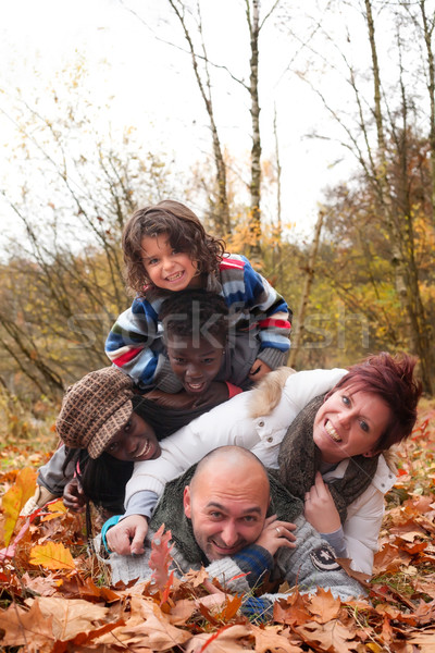 Mukltiracial family is having fun Stock photo © DNF-Style