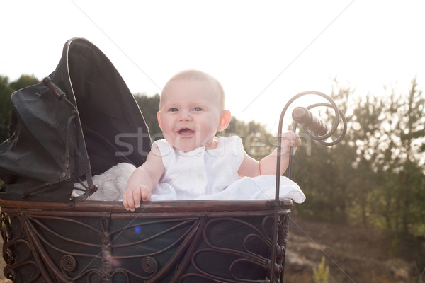 Happy baby in her pram Stock photo © DNF-Style