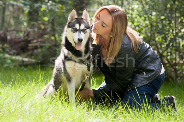 Girl and her husky Stock photo © DNF-Style