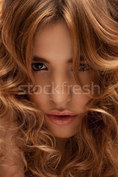 Güzel bir kadın parlak portre resim kadın Stok fotoğraf © dolgachov