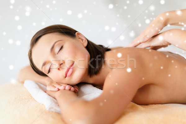 Belle jeune femme spa salon massage beauté [[stock_photo]] © dolgachov