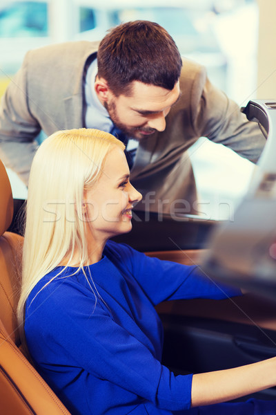 Heureux couple achat voiture Auto montrent [[stock_photo]] © dolgachov