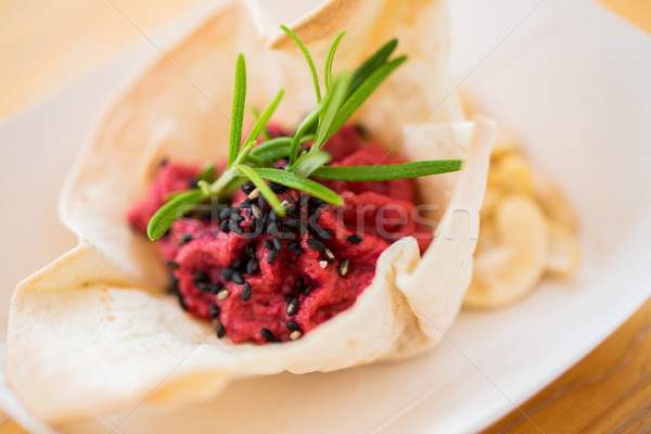 Foto stock: Raiz · de · beterraba · enchimento · comida · catering · cozinhar