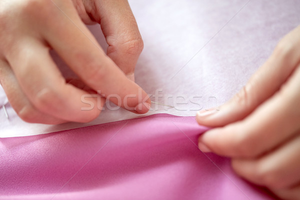 Mulher papel padrão tecido pessoas bordado Foto stock © dolgachov