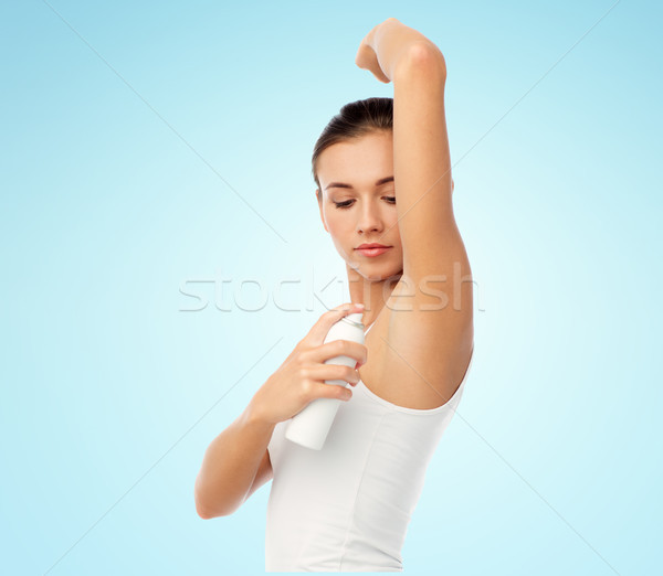 Stock fotó: Nő · dezodor · fehér · szépség · higiénia · emberek