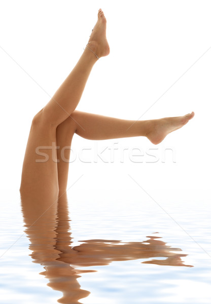 Water aerobics benen meisje vrouw achtergrond Stockfoto © dolgachov