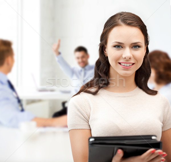 businesswoman with tablet pc in office Stock photo © dolgachov