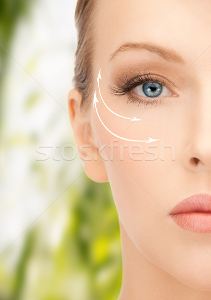 Femeie gata cosmetic surgery sănătate frumuseţe medicină Imagine de stoc © dolgachov