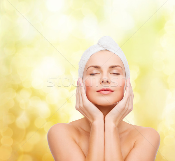 beautiful woman in towel Stock photo © dolgachov