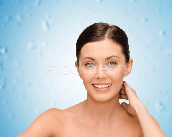 Lächelnd nackt Schultern Schönheit Menschen Stock foto © dolgachov