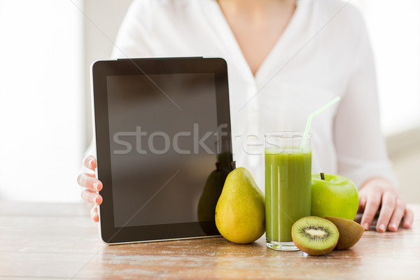 Stockfoto: Vrouw · handen · gezond · eten