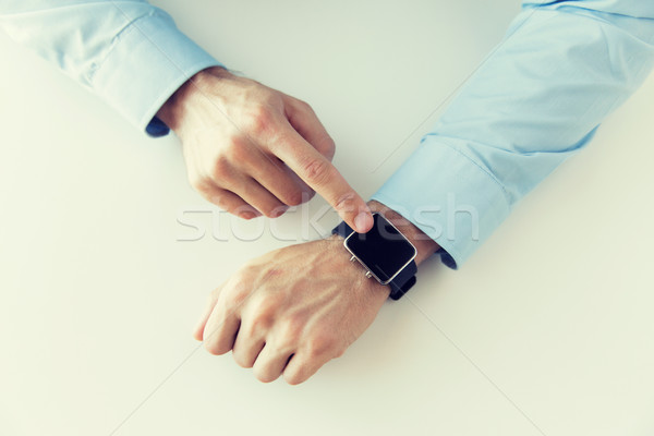 ストックフォト: 男性 · 手 · スマート · 時計 · ビジネス