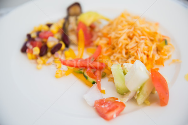 Legume salată garnitura placă alimente culinar Imagine de stoc © dolgachov