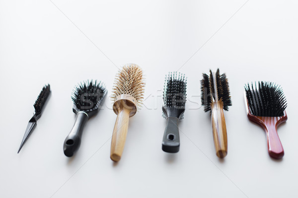 different hair brushes or combs Stock photo © dolgachov