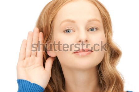 woman with finger on her lips Stock photo © dolgachov