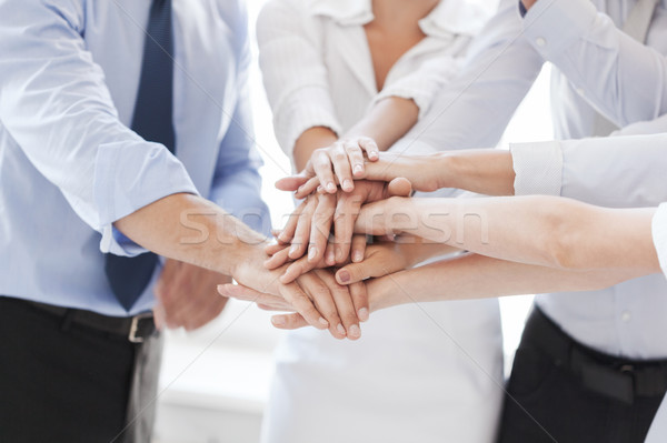 business team celebrating victory in office Stock photo © dolgachov