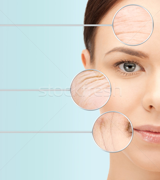 Belle jeune femme visage beauté vieillissement personnes [[stock_photo]] © dolgachov