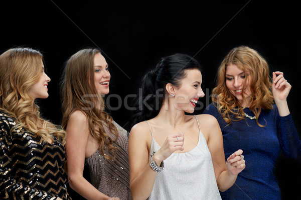 Stock foto: Glücklich · junge · Frauen · Tanz · Nachtclub · Disco · Party