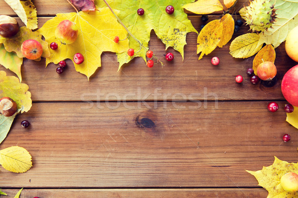 Foto stock: Quadro · frutas · madeira · natureza