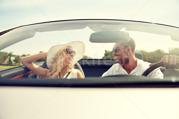 Сток-фото: счастливым · человека · женщину · вождения · кабриолет · автомобилей