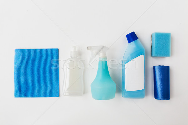 cleaning stuff on white background Stock photo © dolgachov