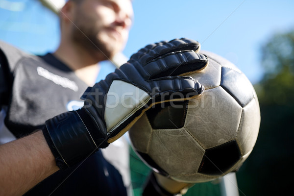 Stockfoto: Doelverdediger · bal · spelen · voetbal · sport