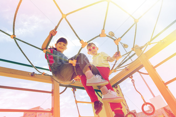 Gruppo felice ragazzi bambini parco giochi estate Foto d'archivio © dolgachov