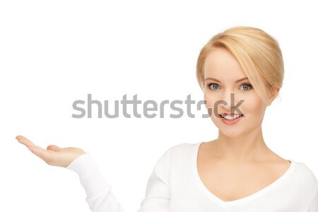 Zakenvrouw dart heldere foto vrouw gelukkig Stockfoto © dolgachov