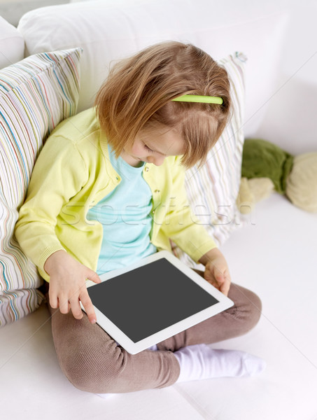 Petite fille maison loisirs technologie enfants [[stock_photo]] © dolgachov