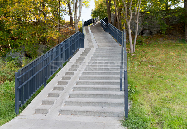 Lépcső tok ősz park építészet városi Stock fotó © dolgachov