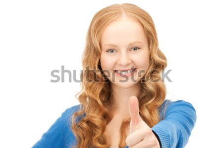 Stockfoto: Heldere · foto · tienermeisje · vrouw · hand