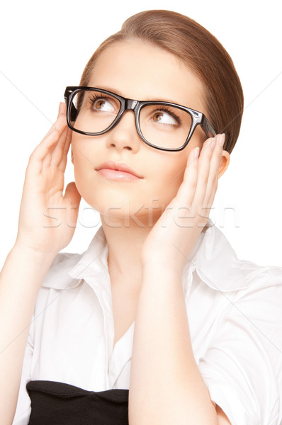 lovely woman in spectacles Stock photo © dolgachov