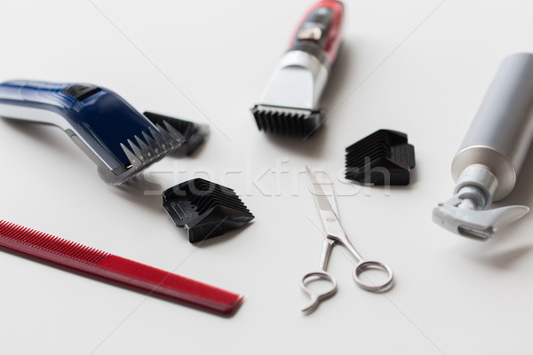 styling hair sprays, clippers, comb and scissors Stock photo © dolgachov